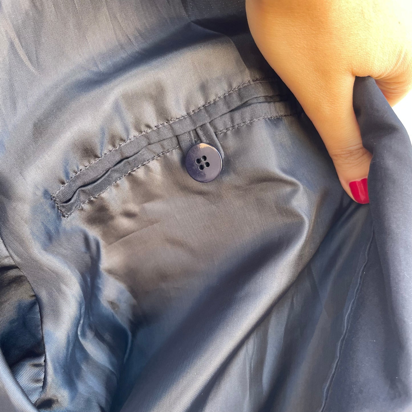 Bomber blu in seta