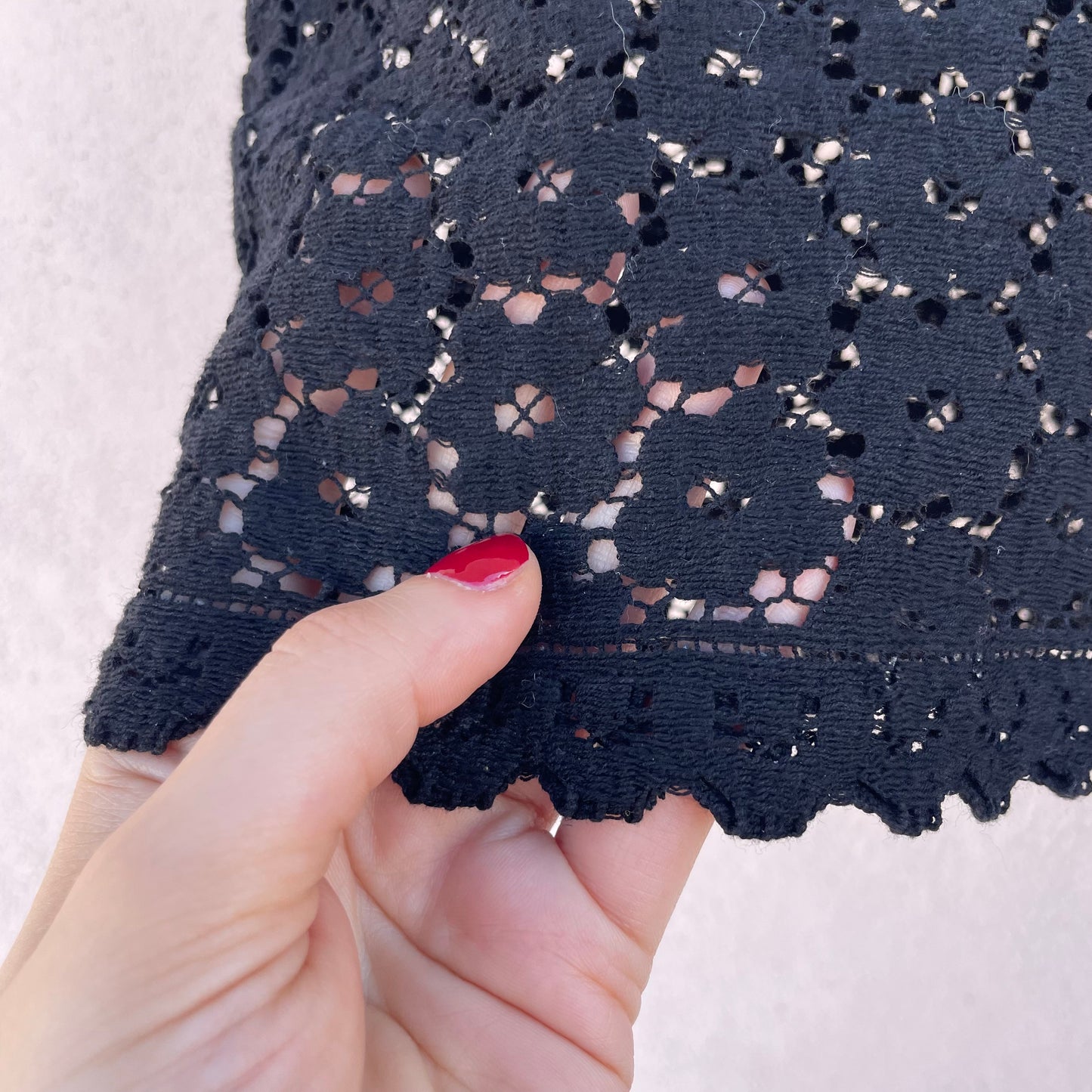 Top pizzo nero
