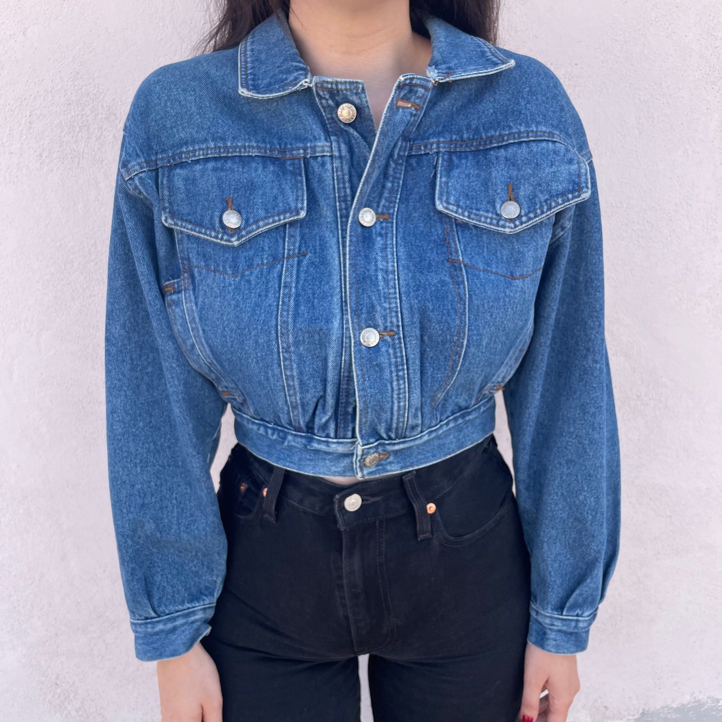 Giacca jeans cropped