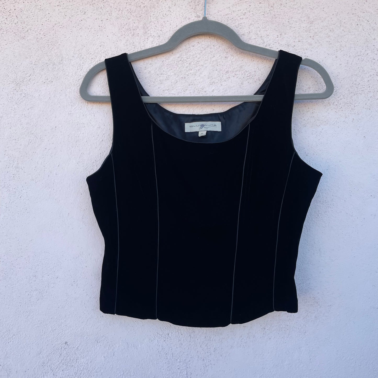 Bustier velluto nero