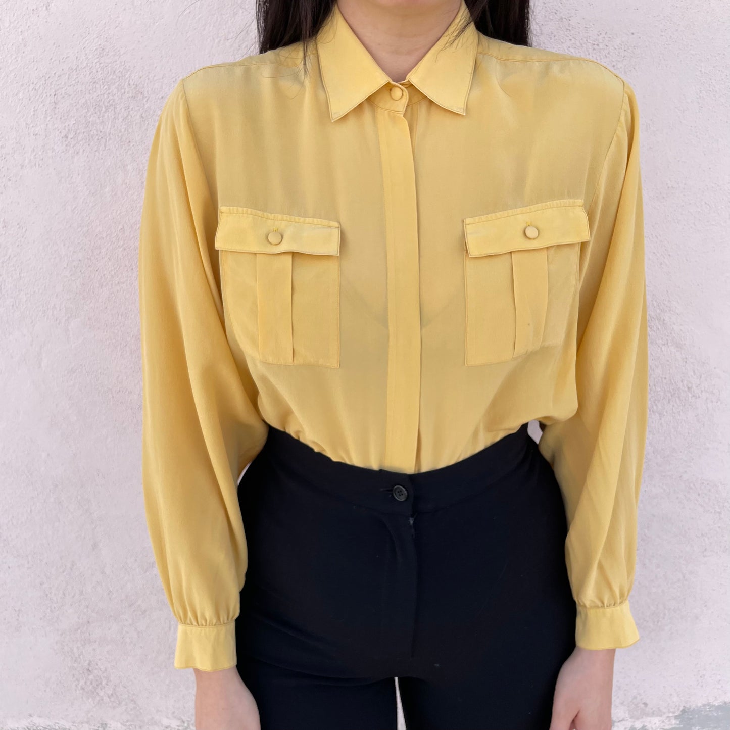 Camicia seta miele
