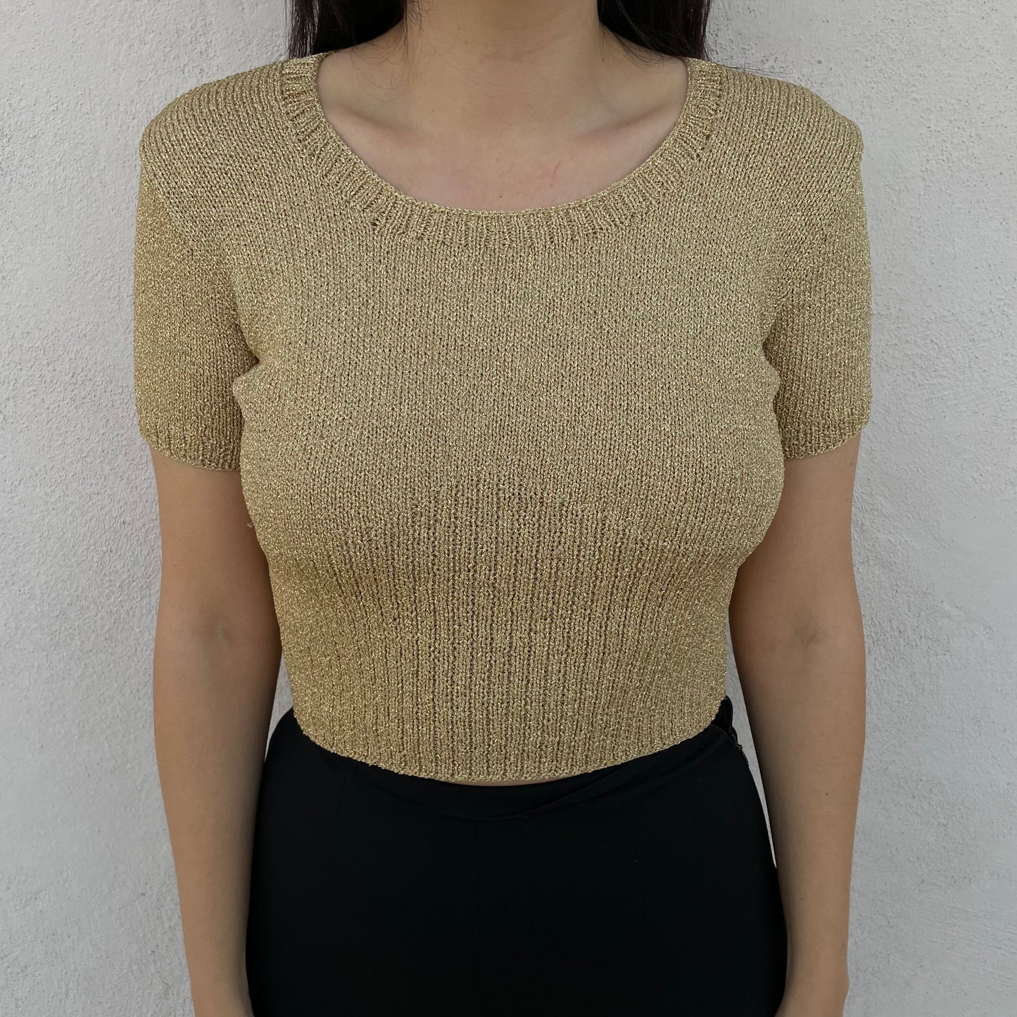 Top lamé oro