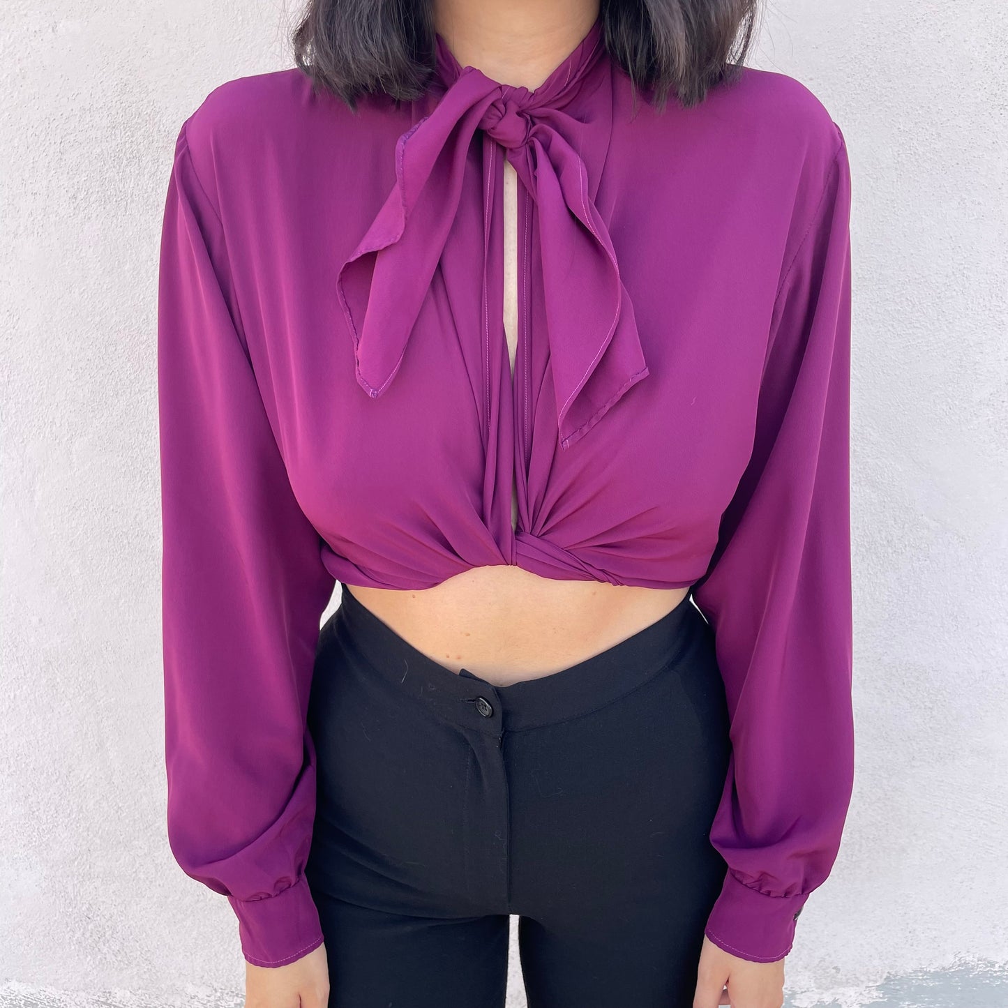 Blusa scaldacuore seta peonia