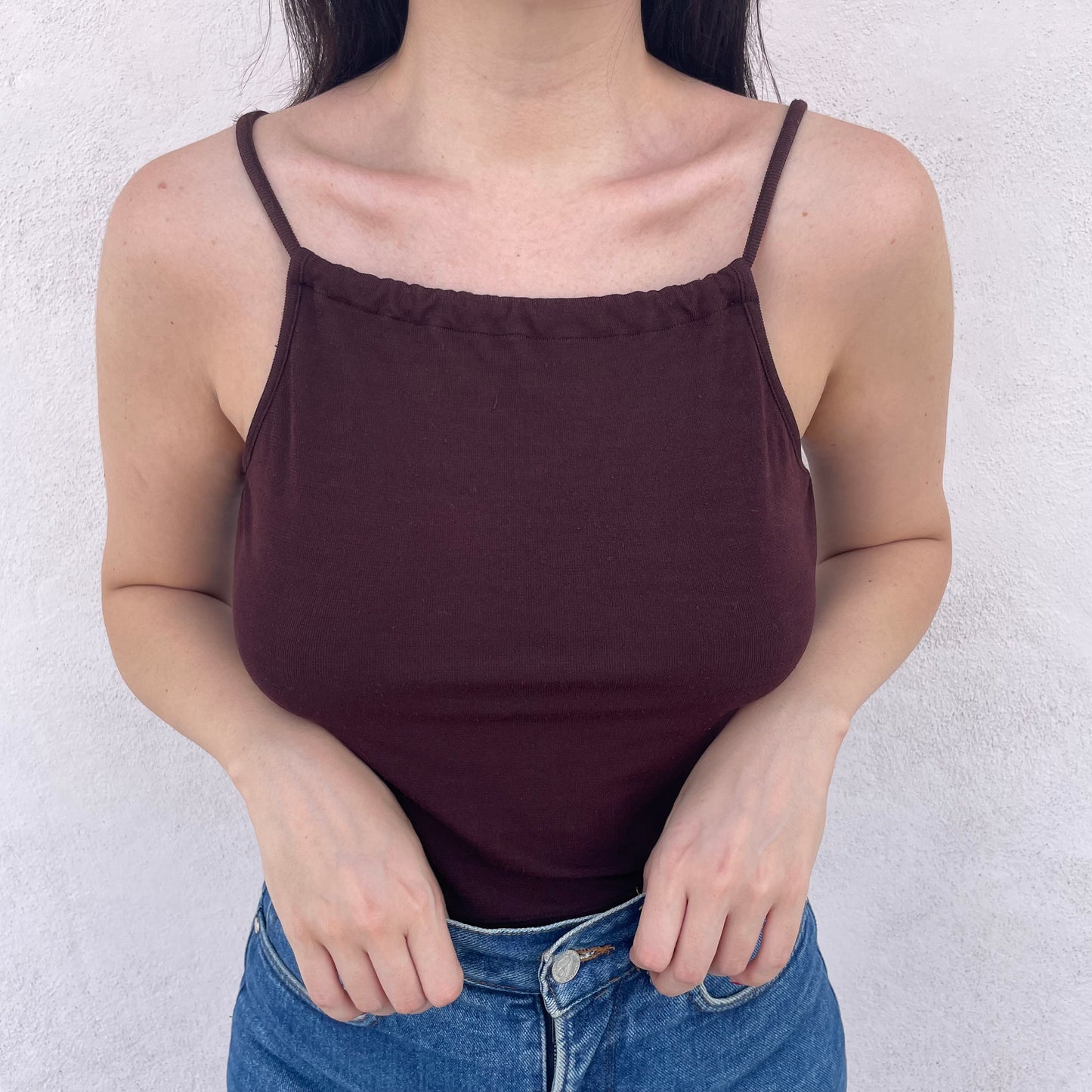 Top halter cioccolato