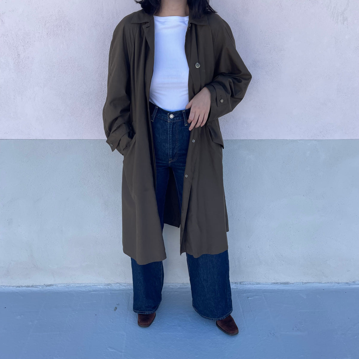 Trench verde oliva