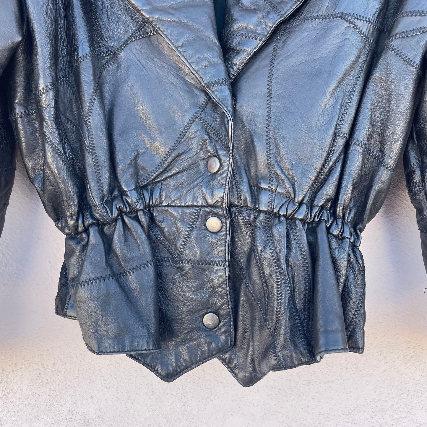 Giacca pelle cropped