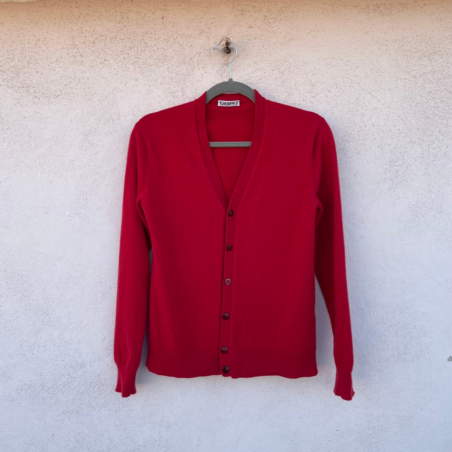 Cardigan rosso cashmere