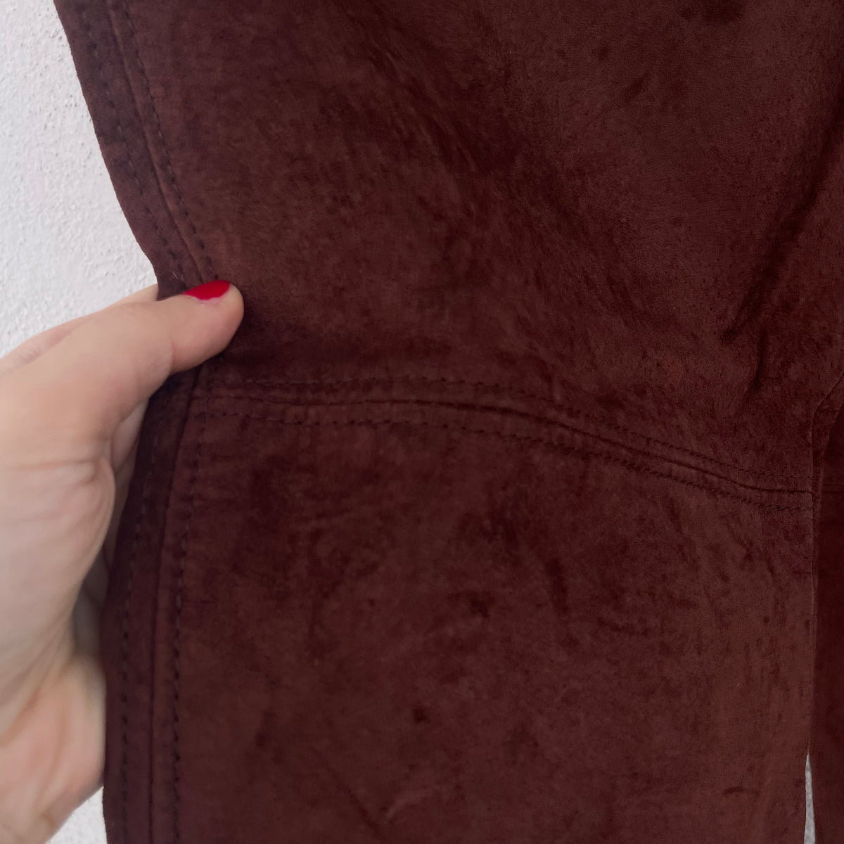 Pantaloni pelle tabacco Marella