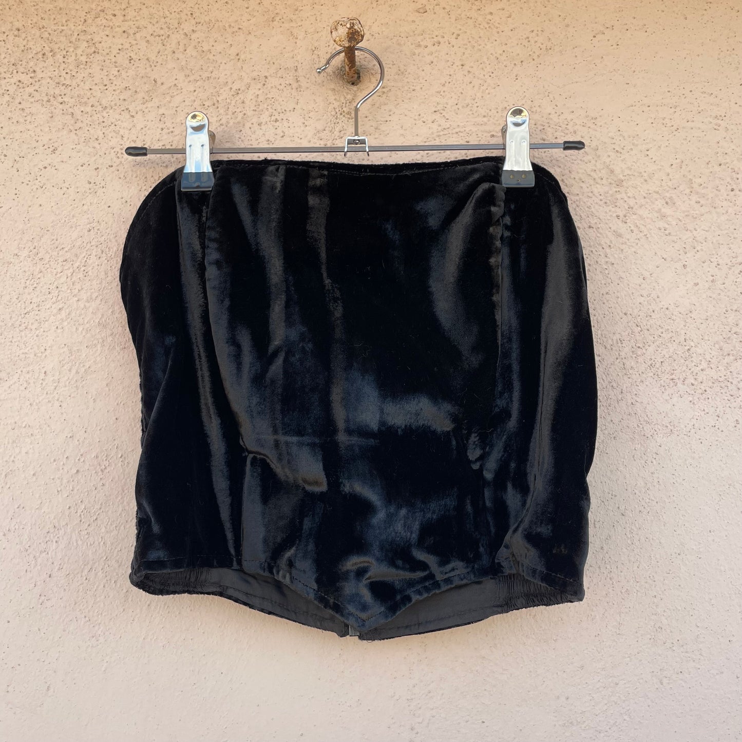 Top bustier velluto nero