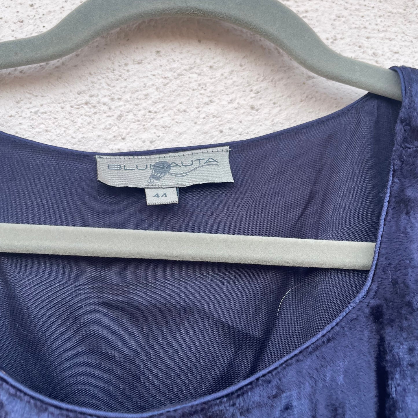 Top velluto blu