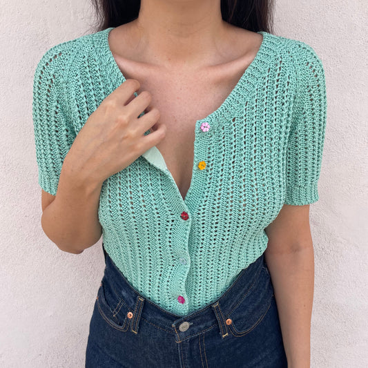 Cardi cotone fiorellini