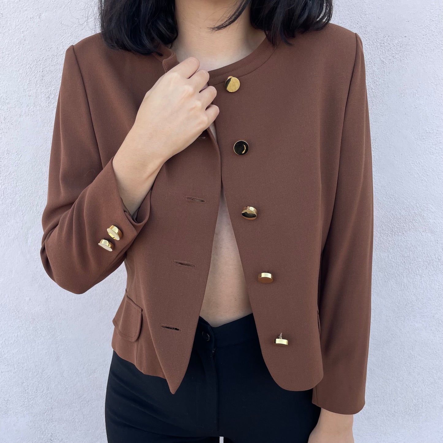 Blazer cropped caramello Genny