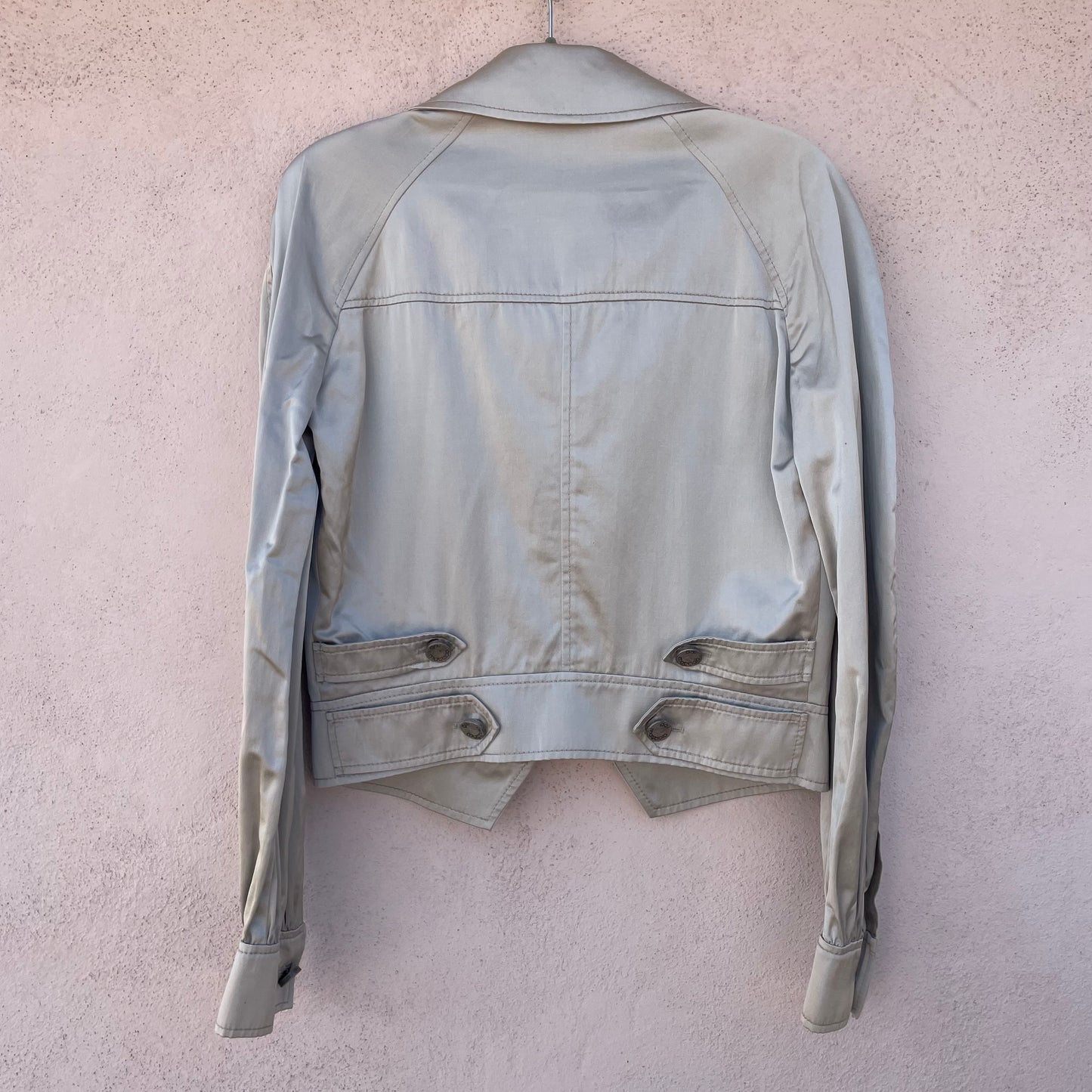 Giacca cropped argento Gai Mattiolo