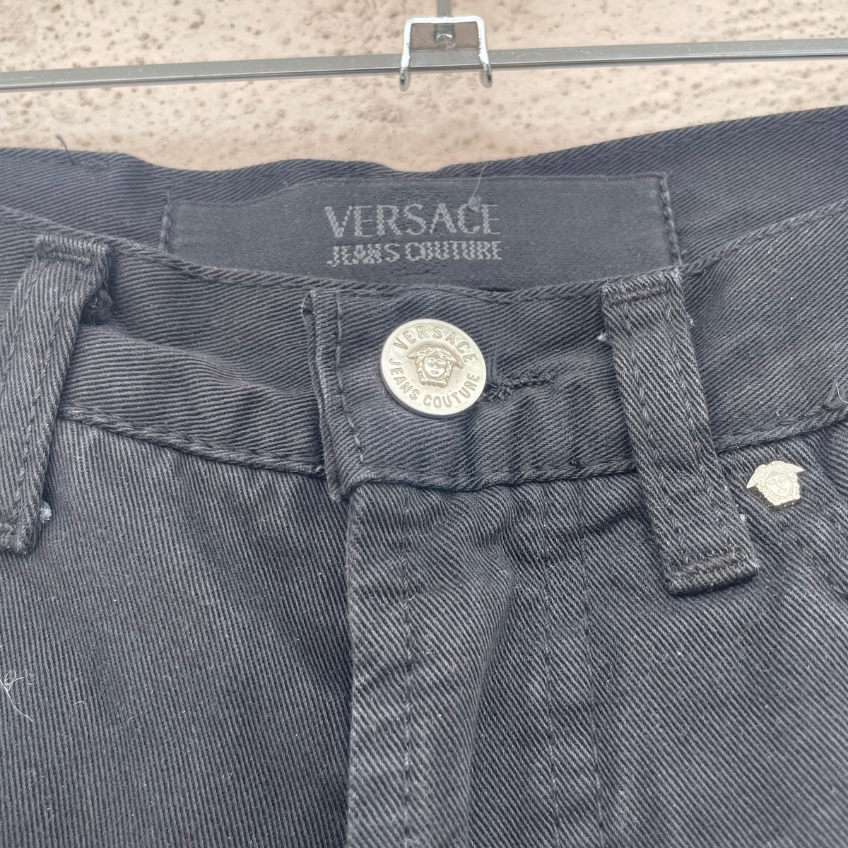 Jeans neri Versace