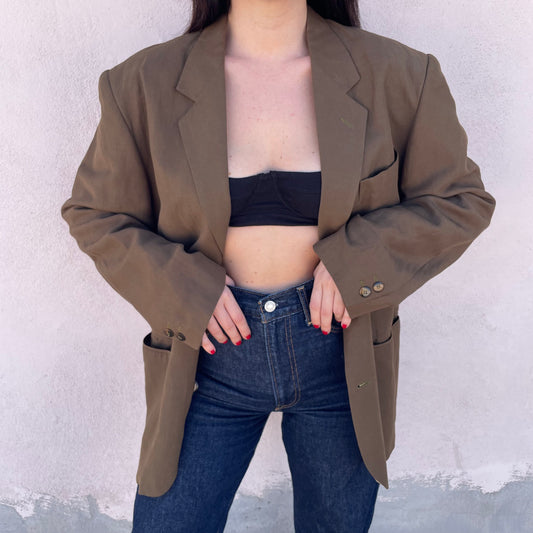 Blazer oliva lino