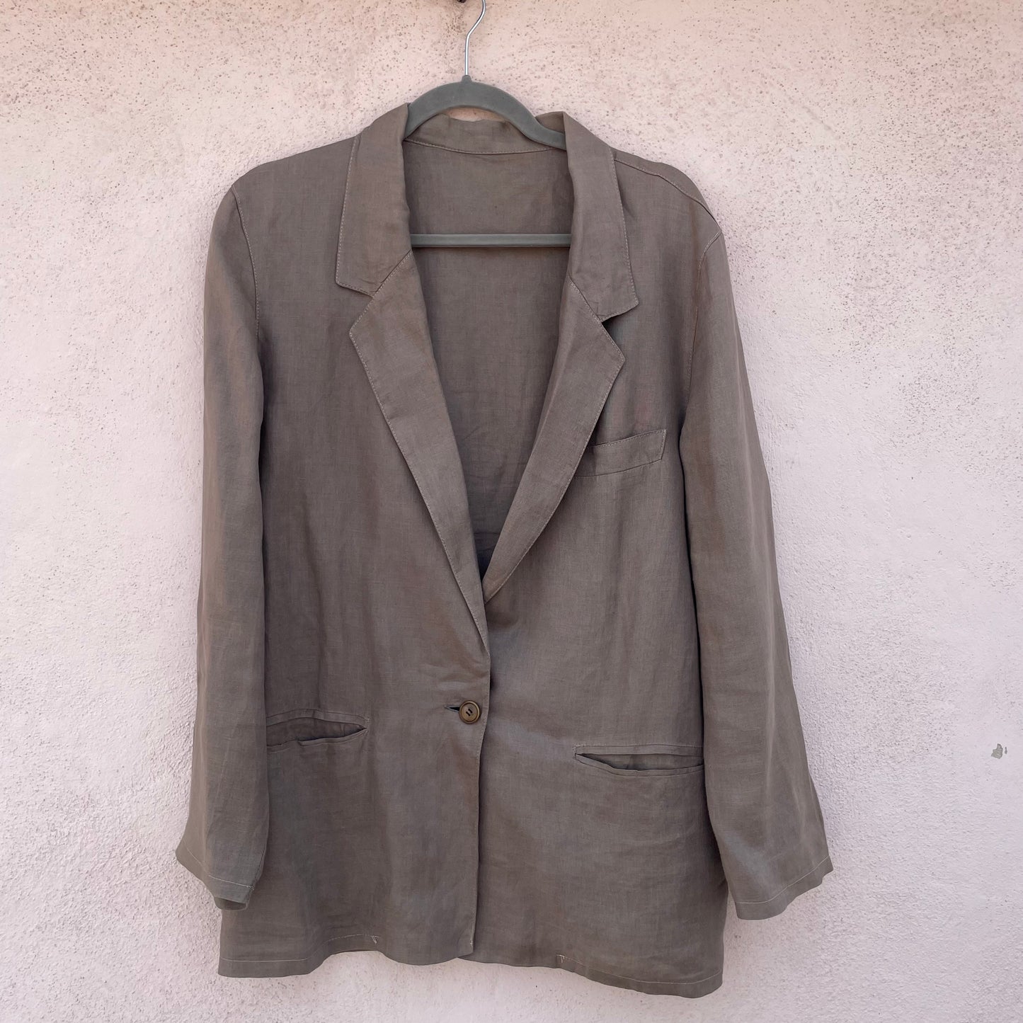 Blazer lino tortora