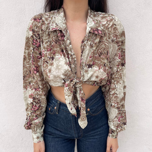 Camicia seta tortora