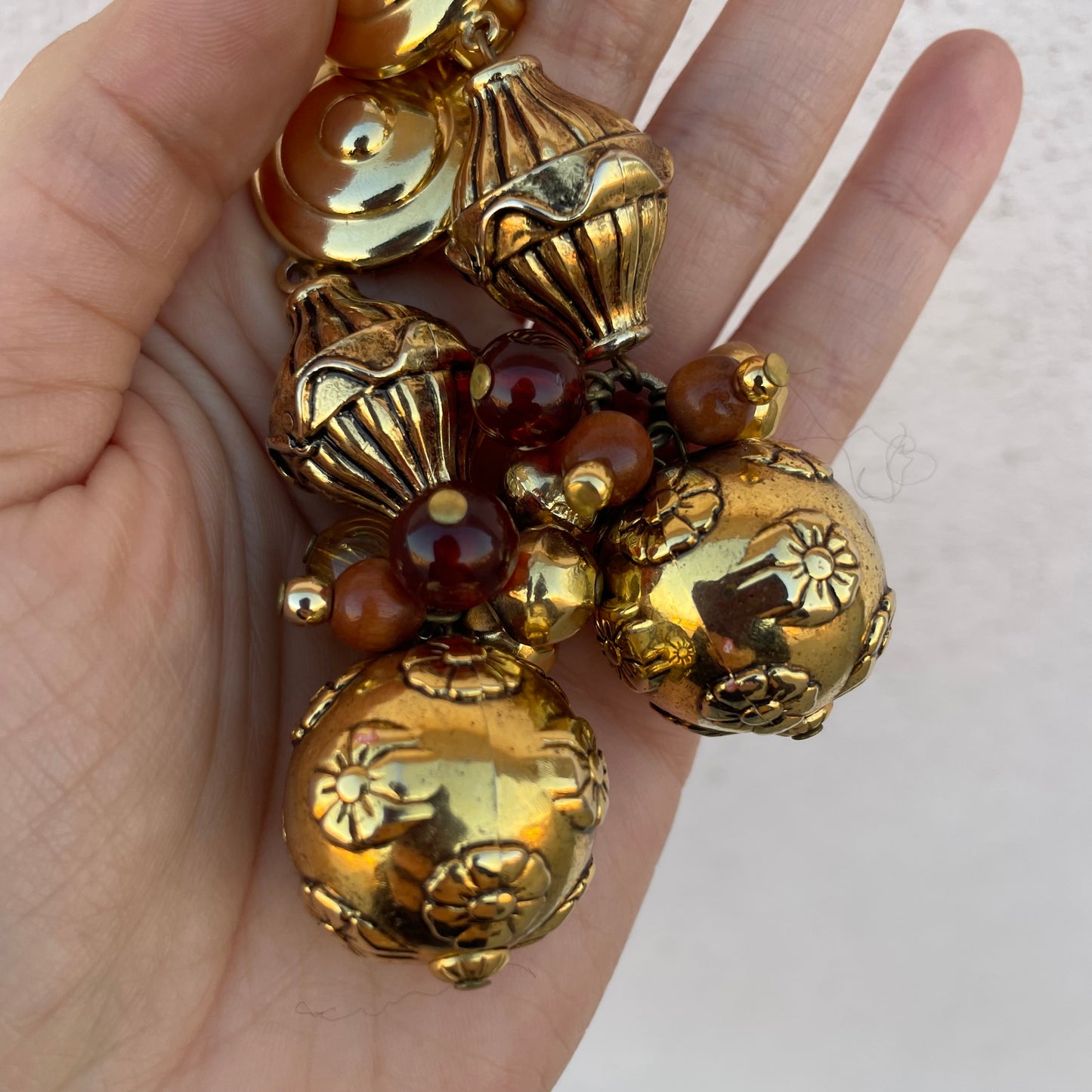 Orecchini goldtone sfere