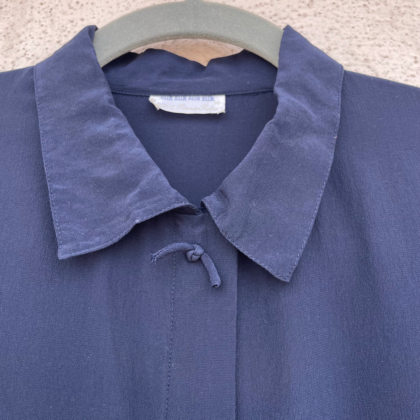 Camicia seta blu
