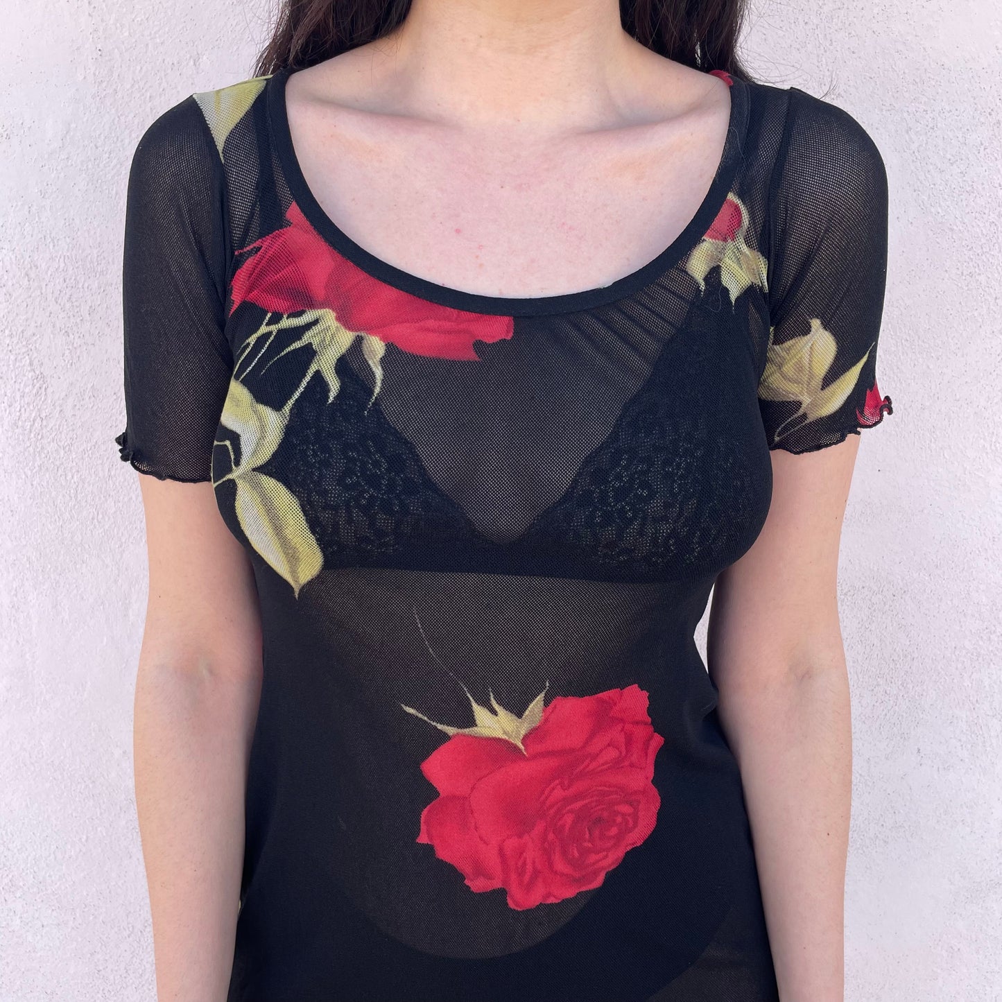 Abito rose mesh