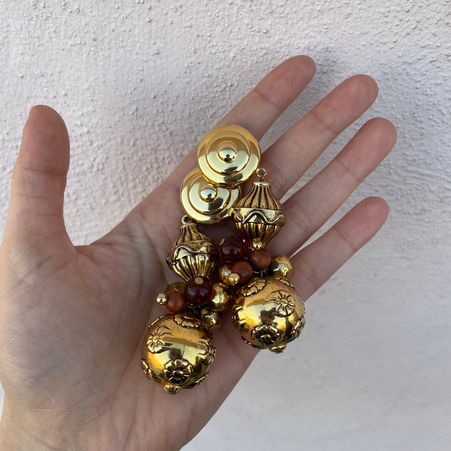 Orecchini goldtone sfere