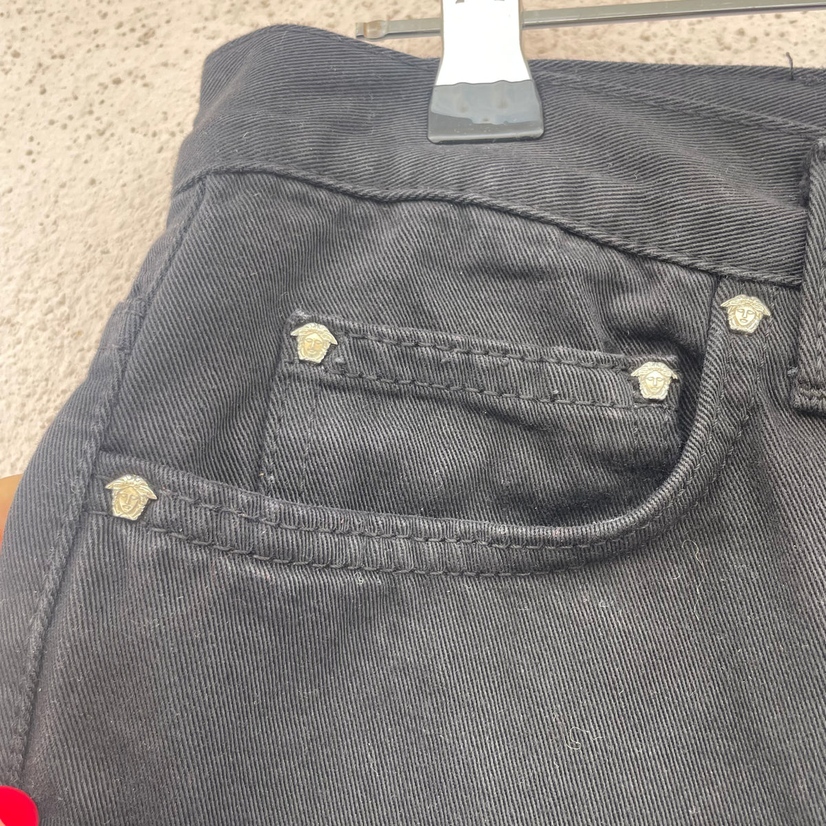 Jeans neri Versace