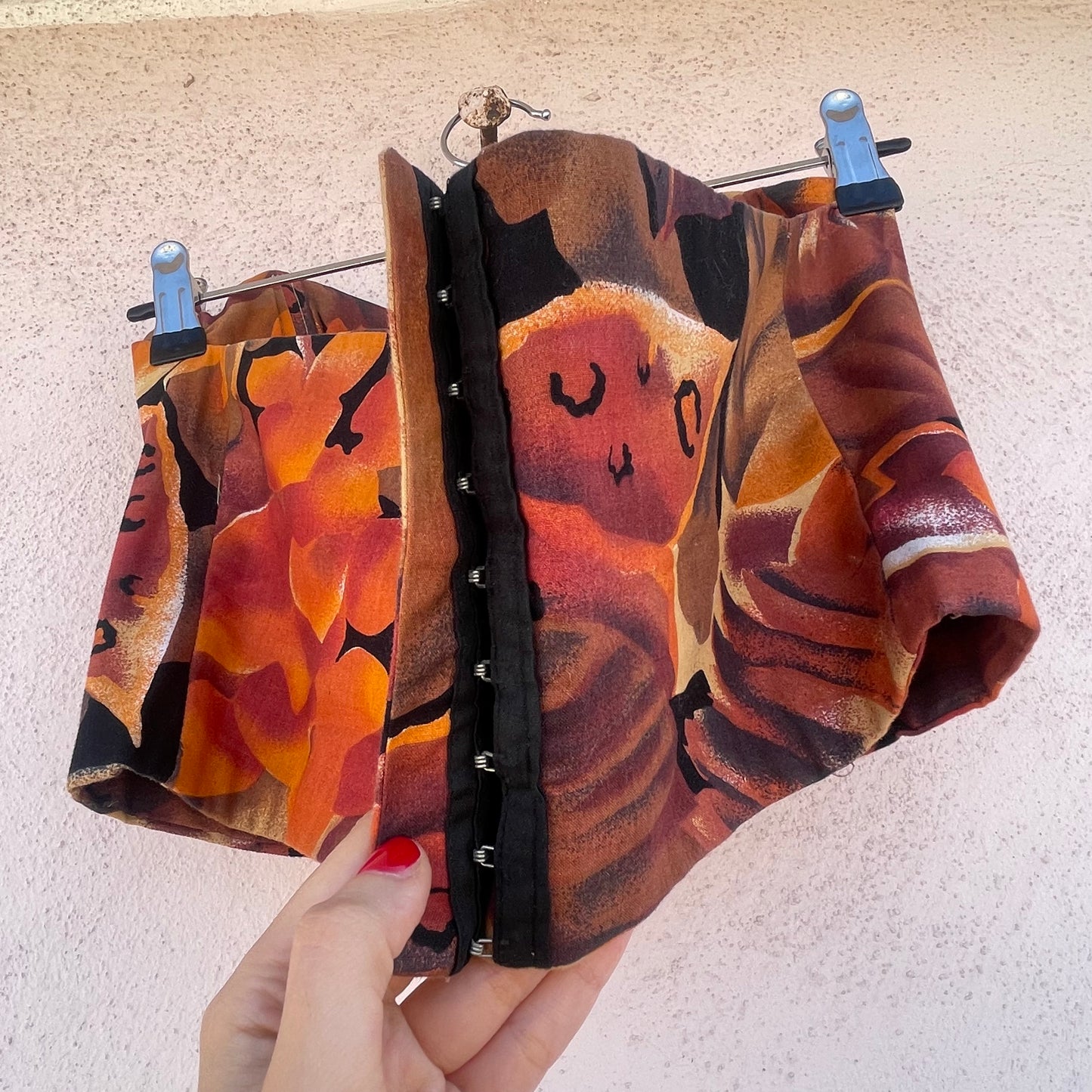 Top bustier ruggine