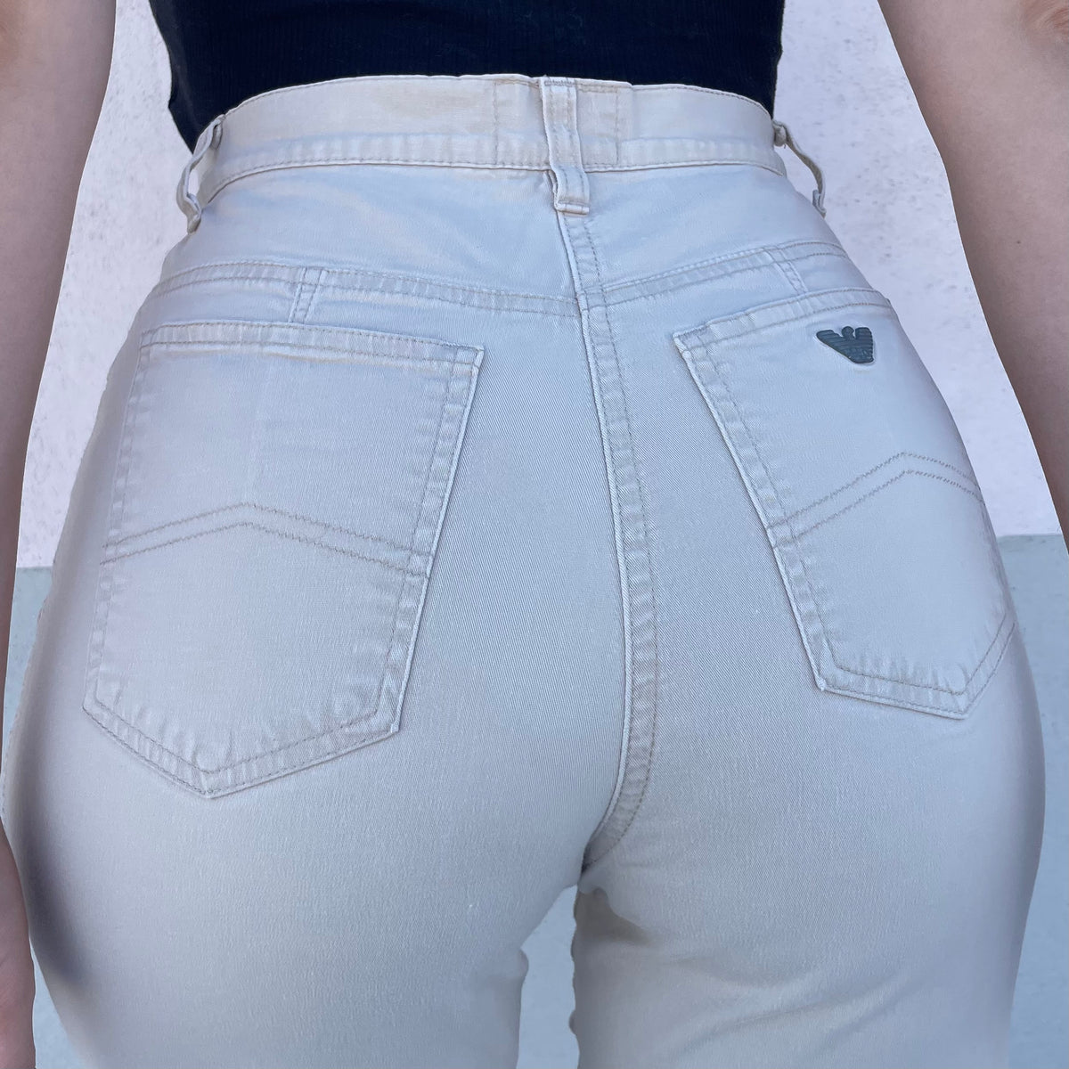 Panta ecrù Armani