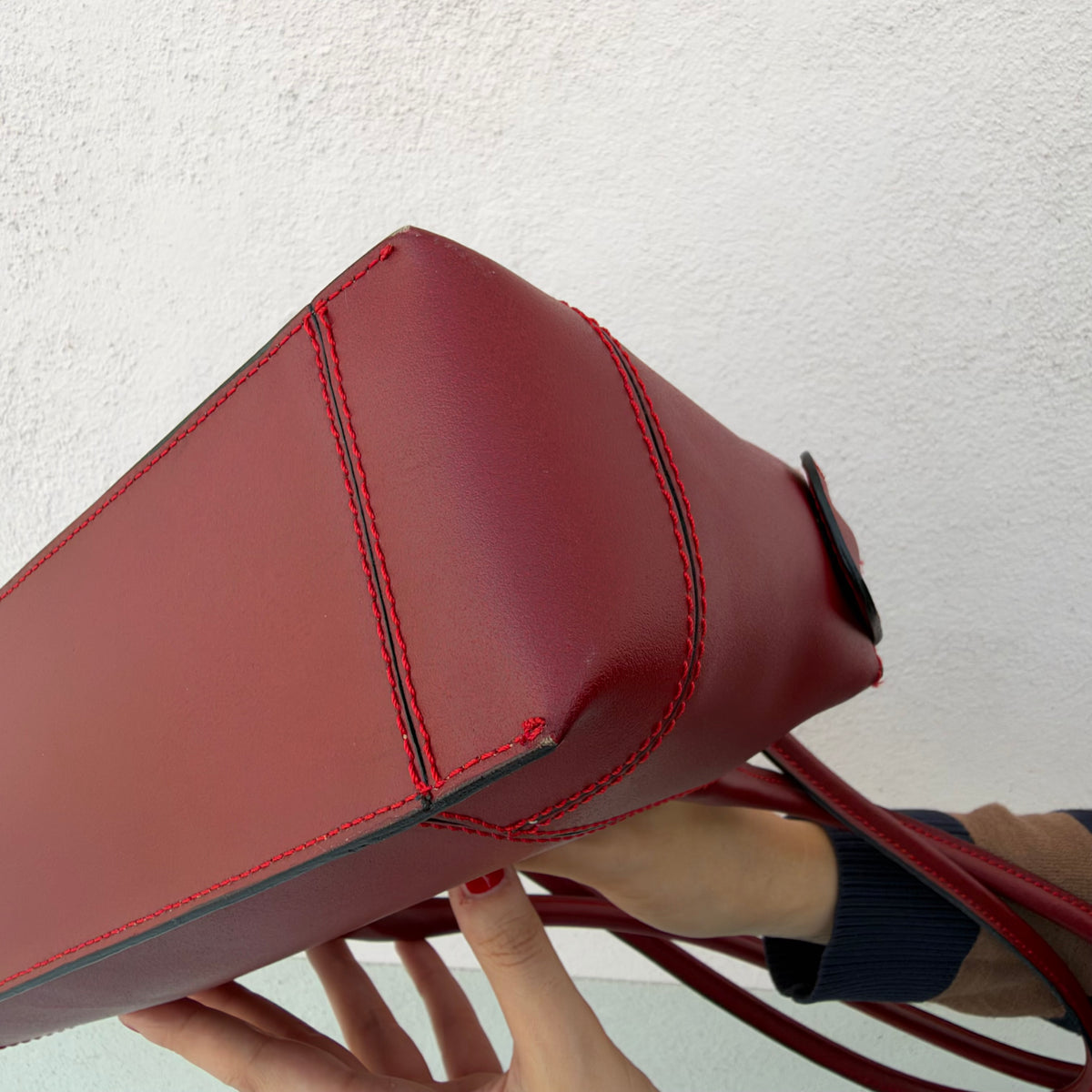 Bowling bag rosso scuro