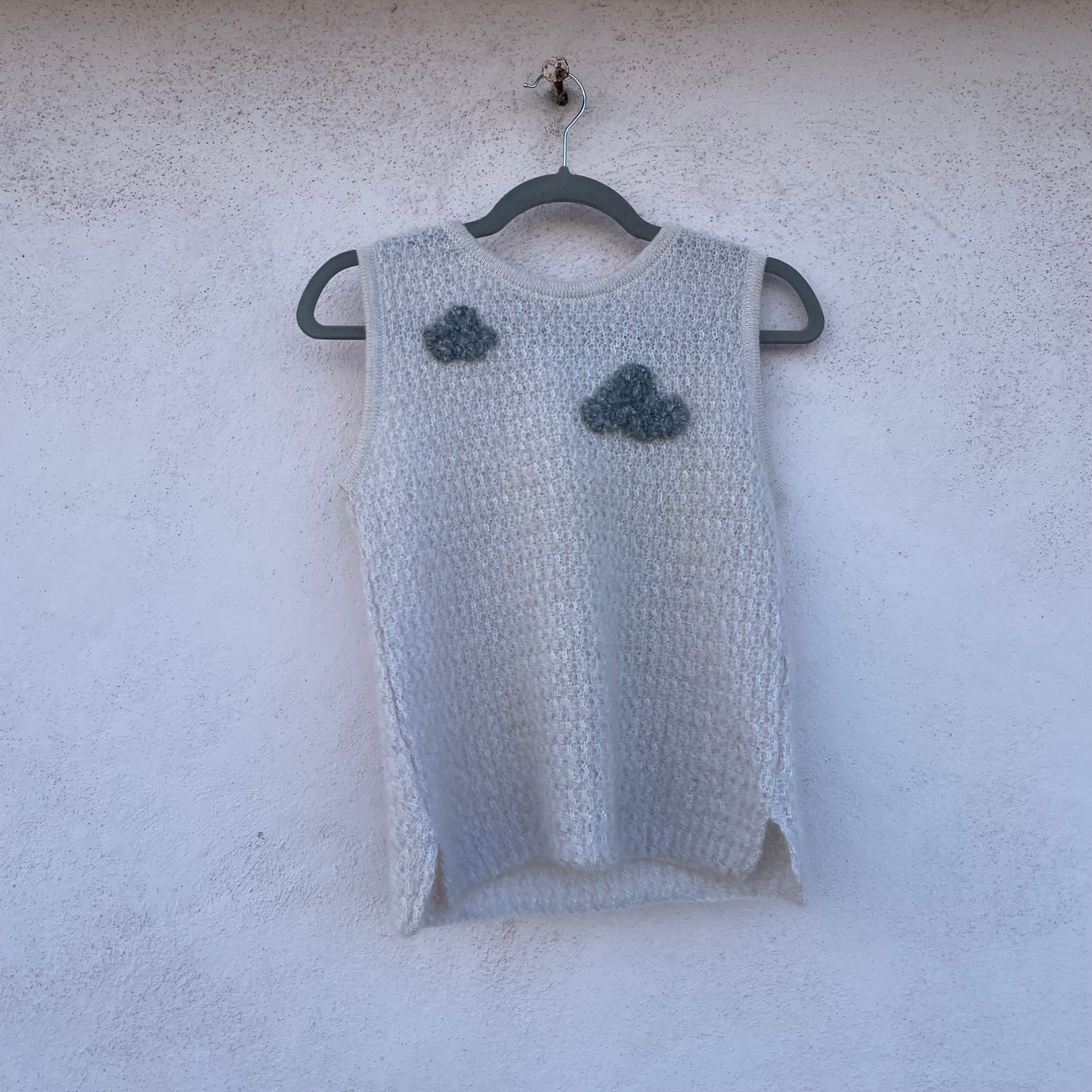 Gilet mohair nuvole