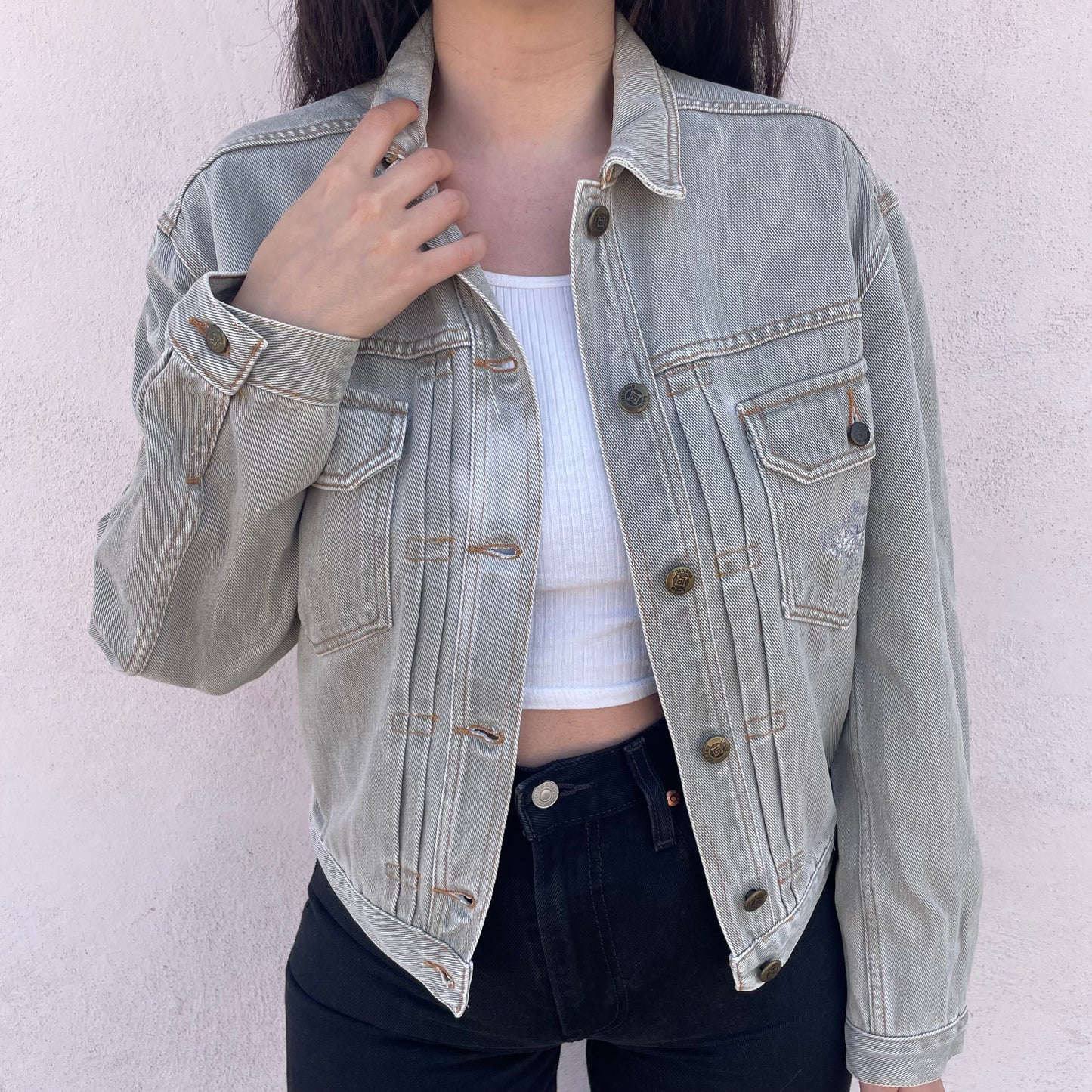 Giacca jeans grigia Biagiotti