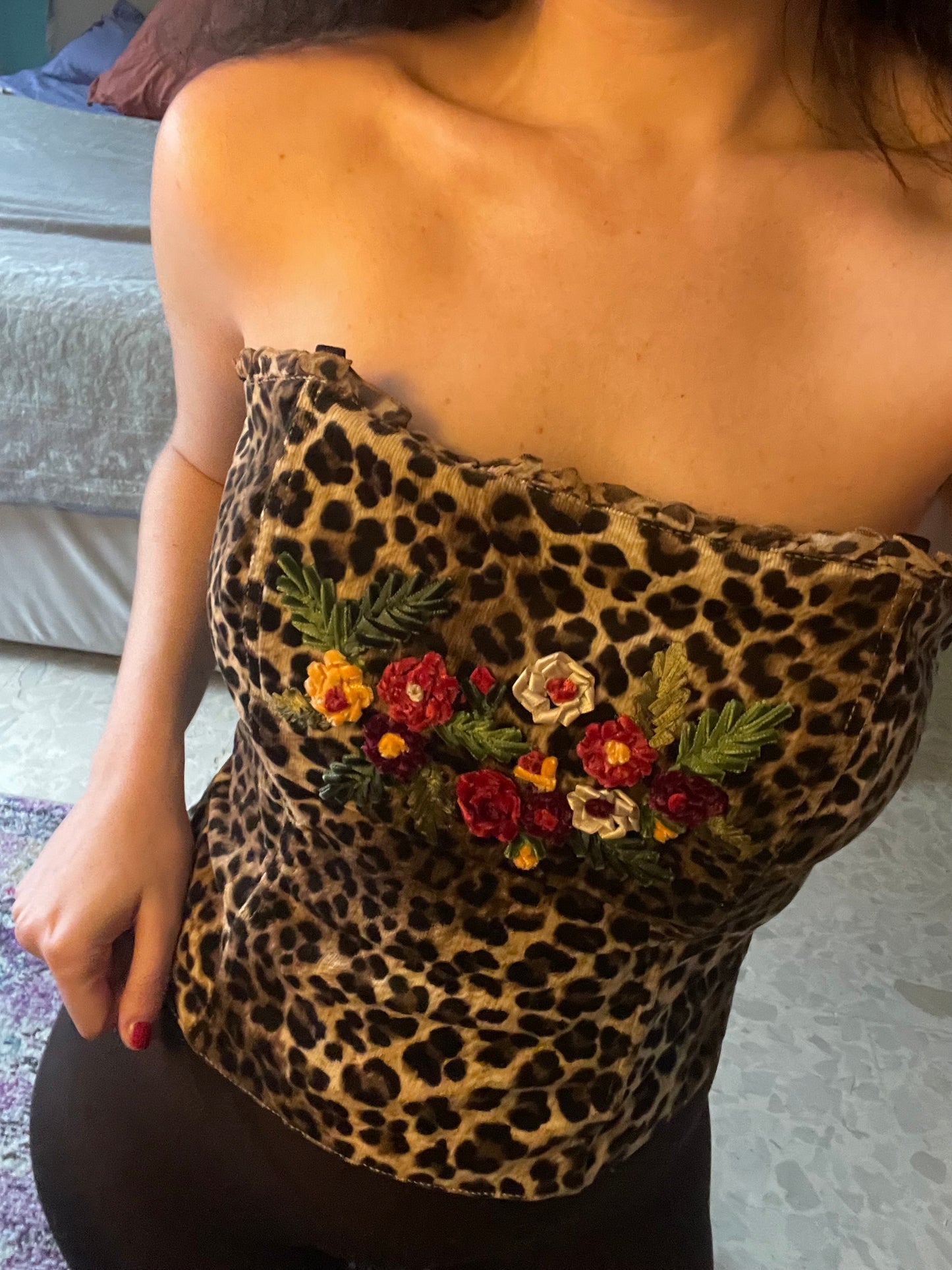 Bustier leo fiori