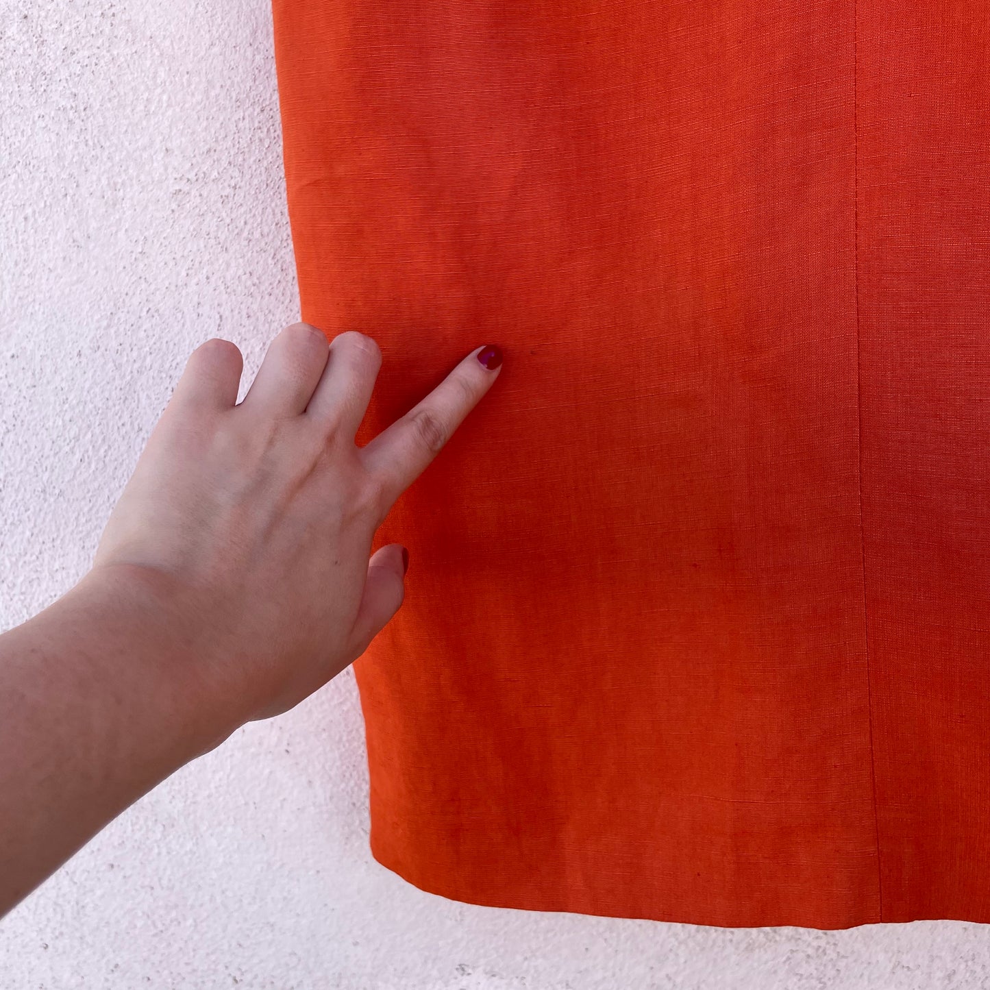 Abito arancio bottoncini