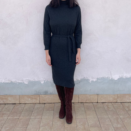 Abito antracite 100% cashmere