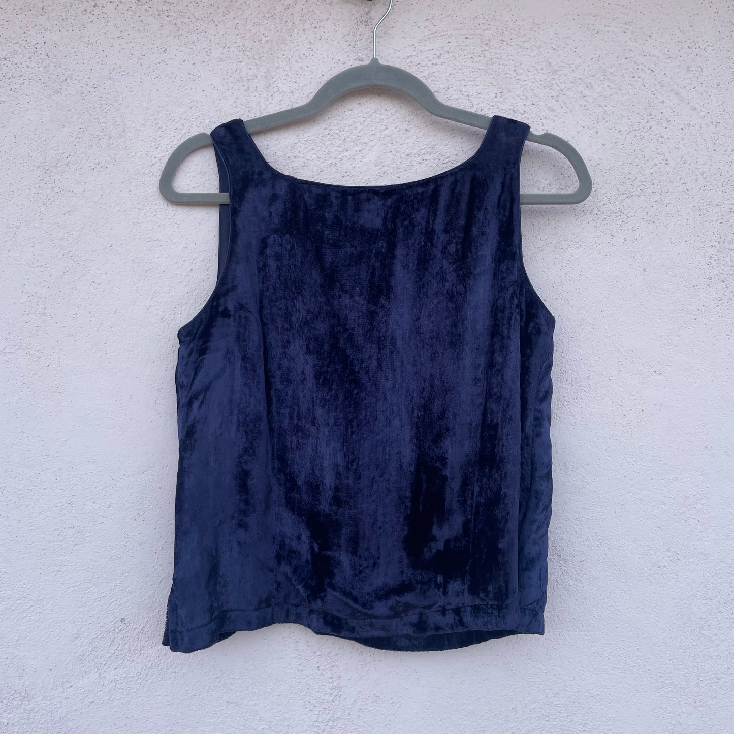 Top velluto blu