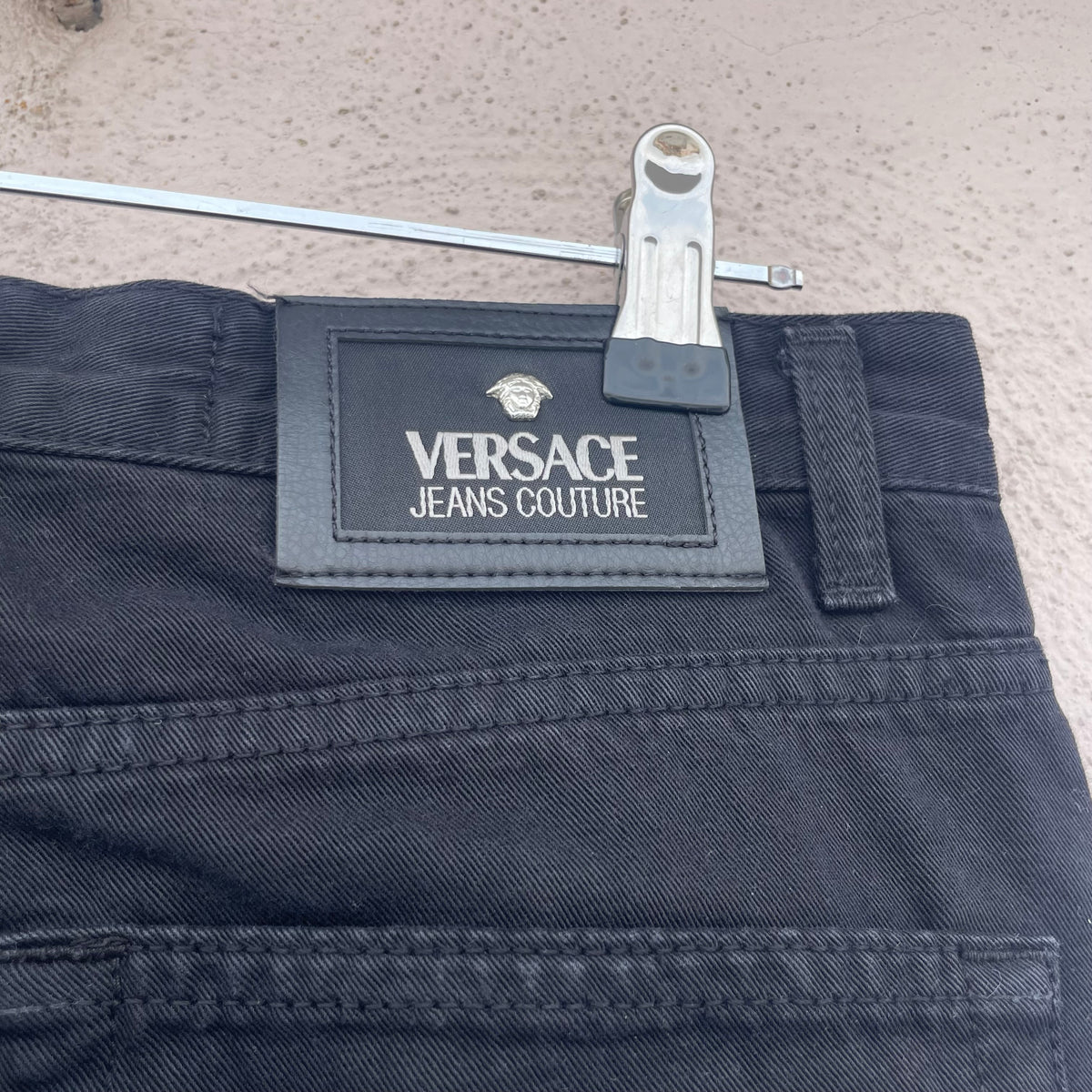 Jeans neri Versace
