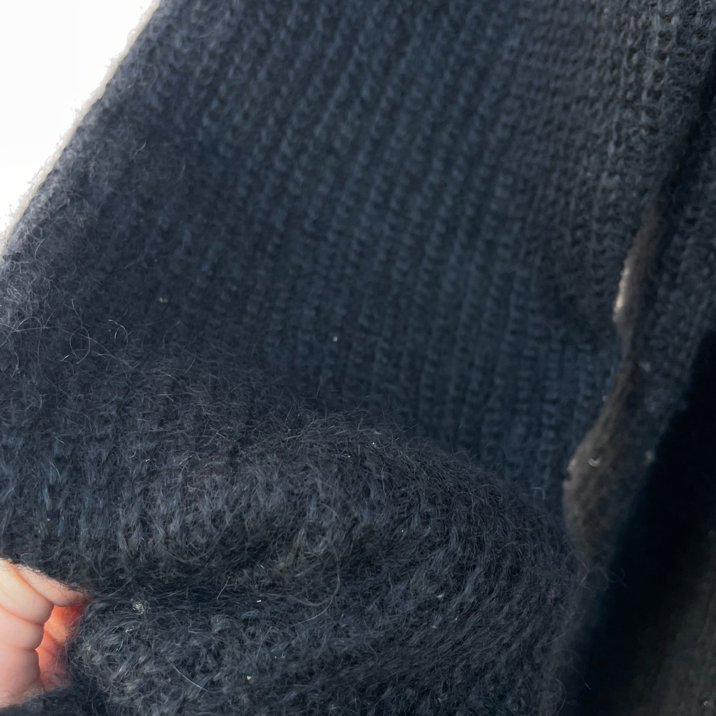 Cardigan nero mohair