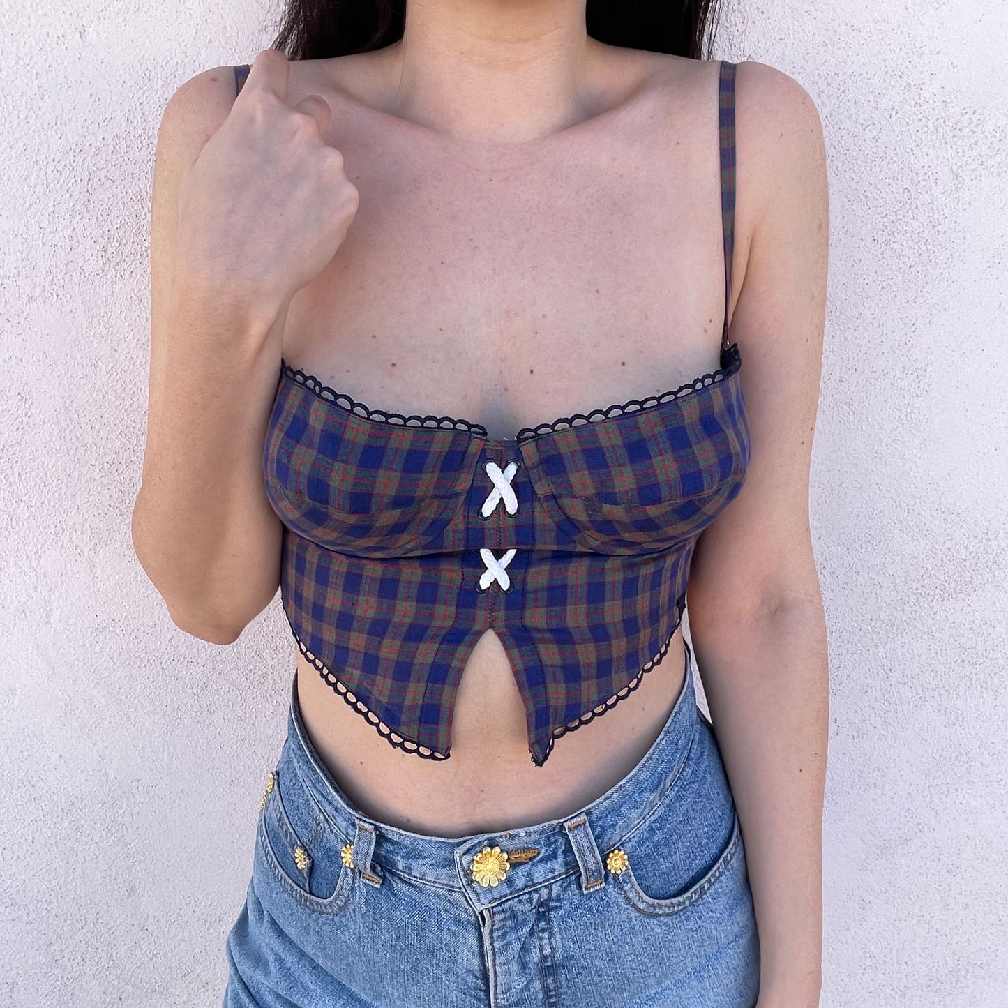 Top bustier Armani blu