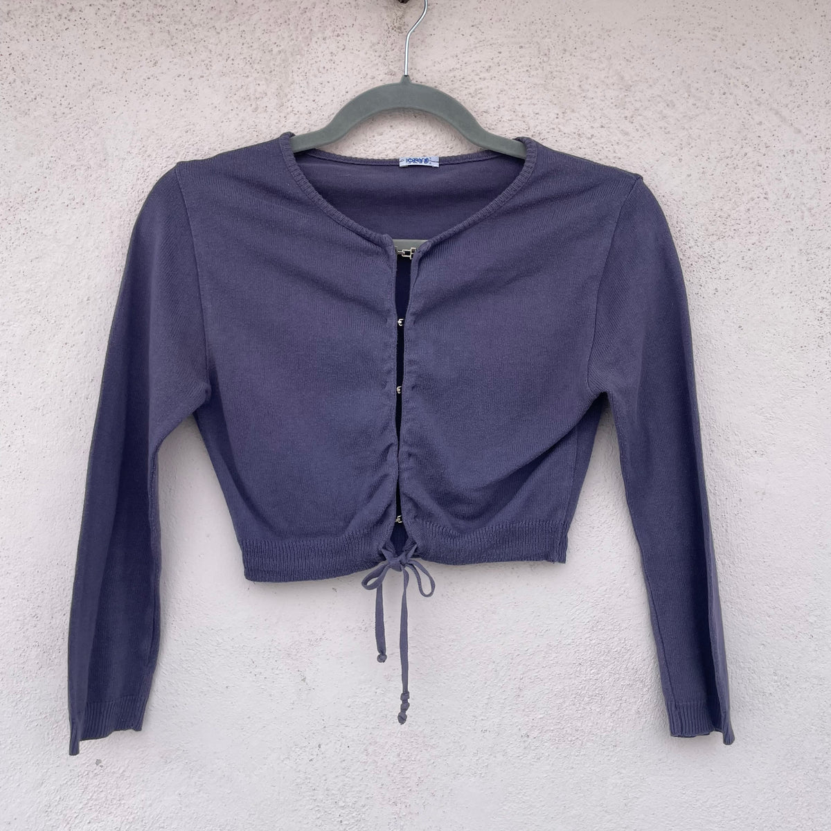 Cardigan crop lavanda
