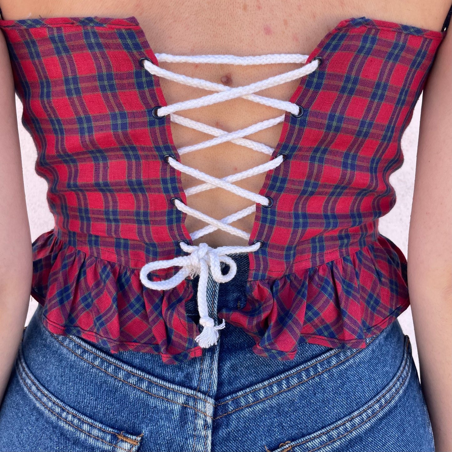 Top bustier Armani rosso