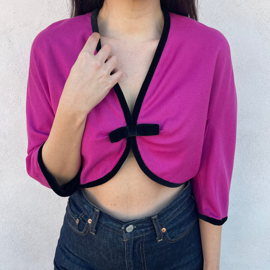 Bolero rosa fiocco