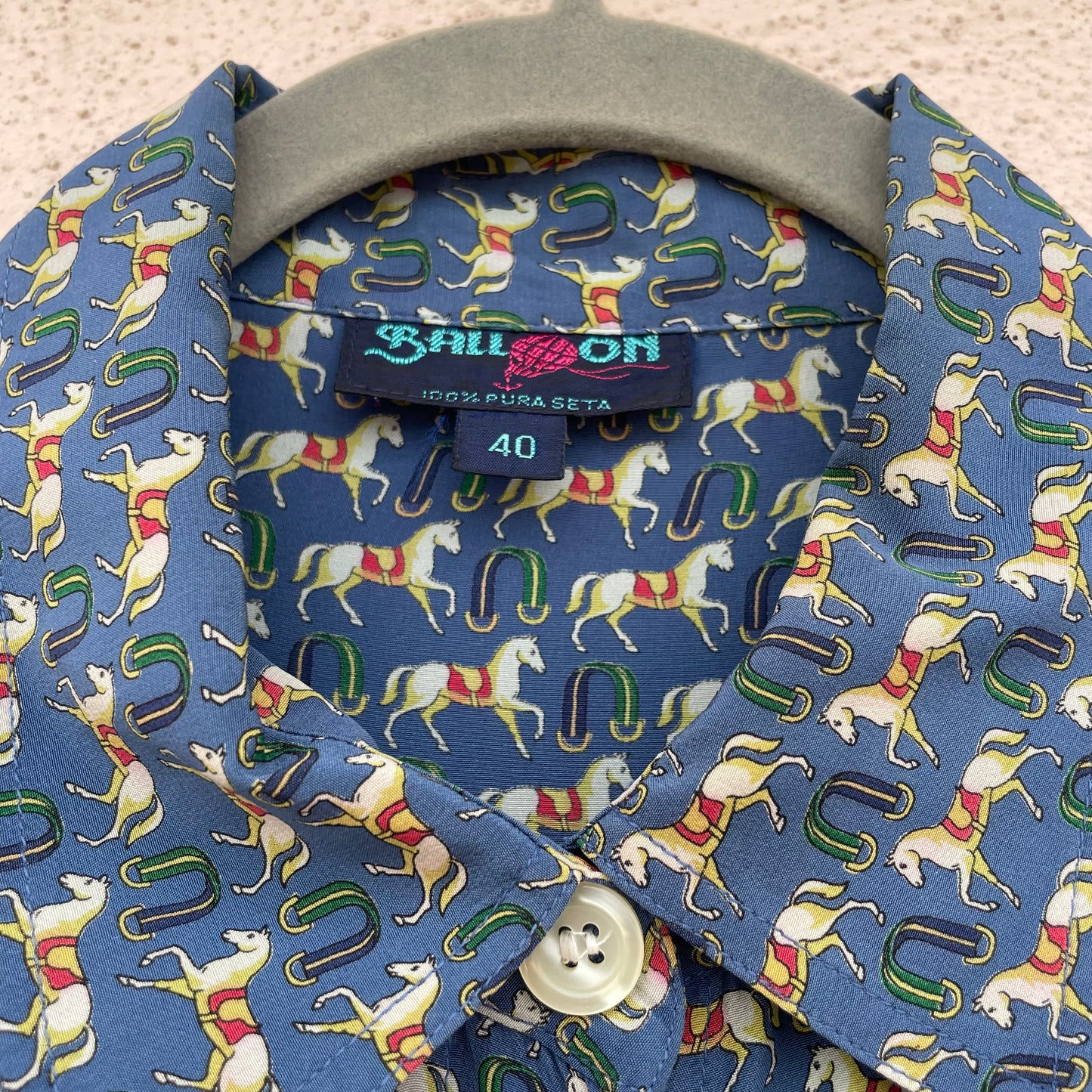 Camicia seta cavalli
