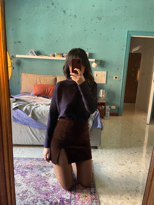 Mini velluto marrone