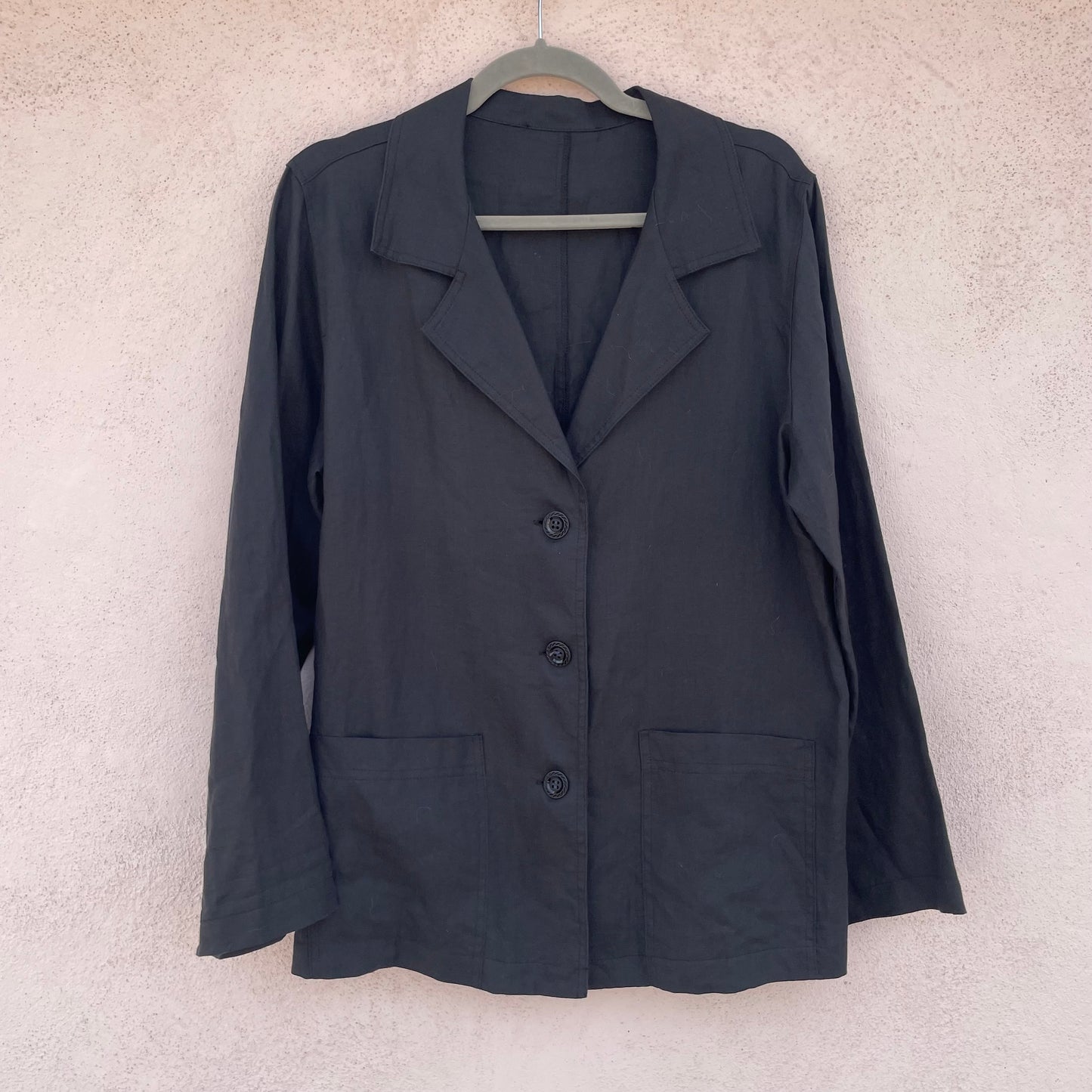 Blazer lino nero
