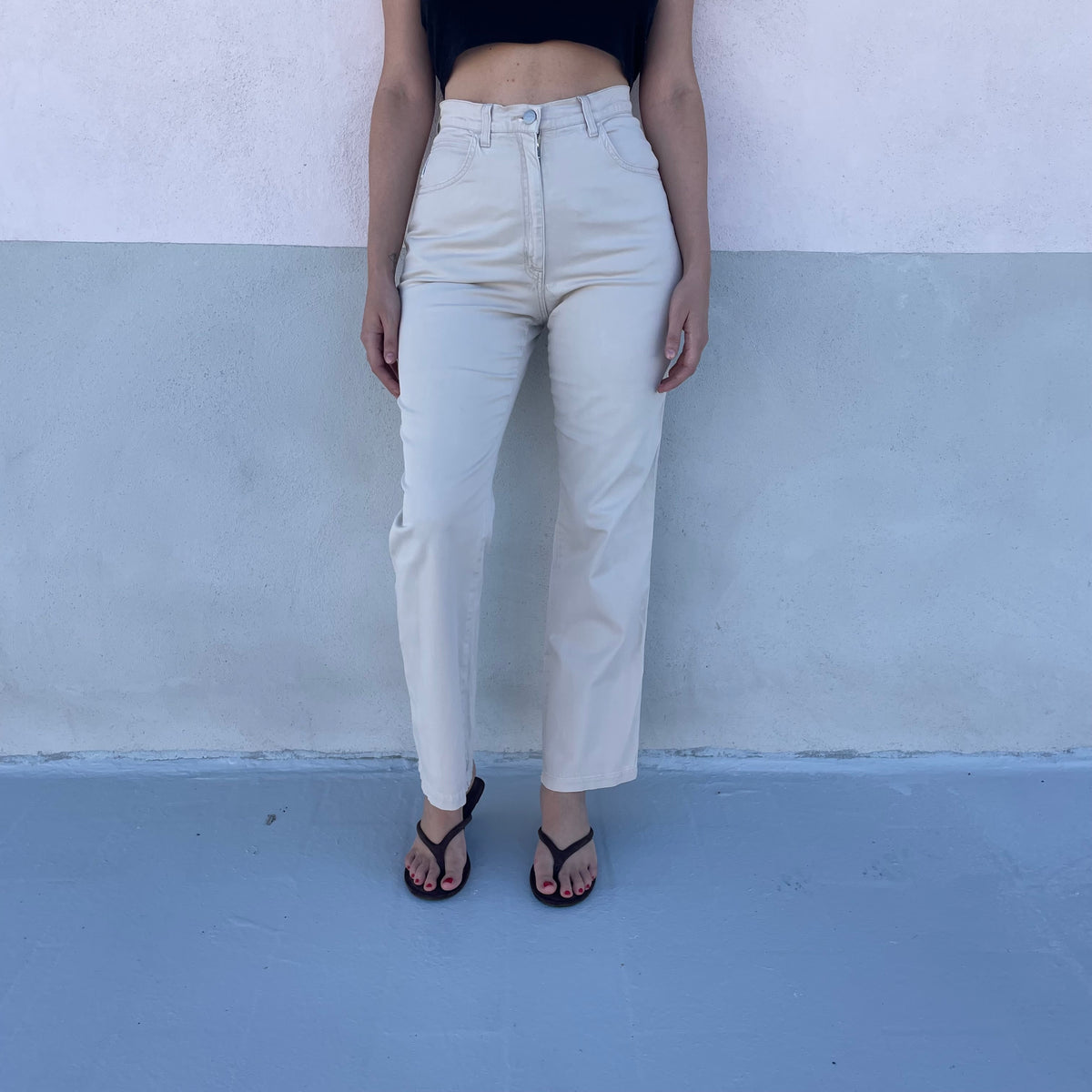 Panta ecrù Armani