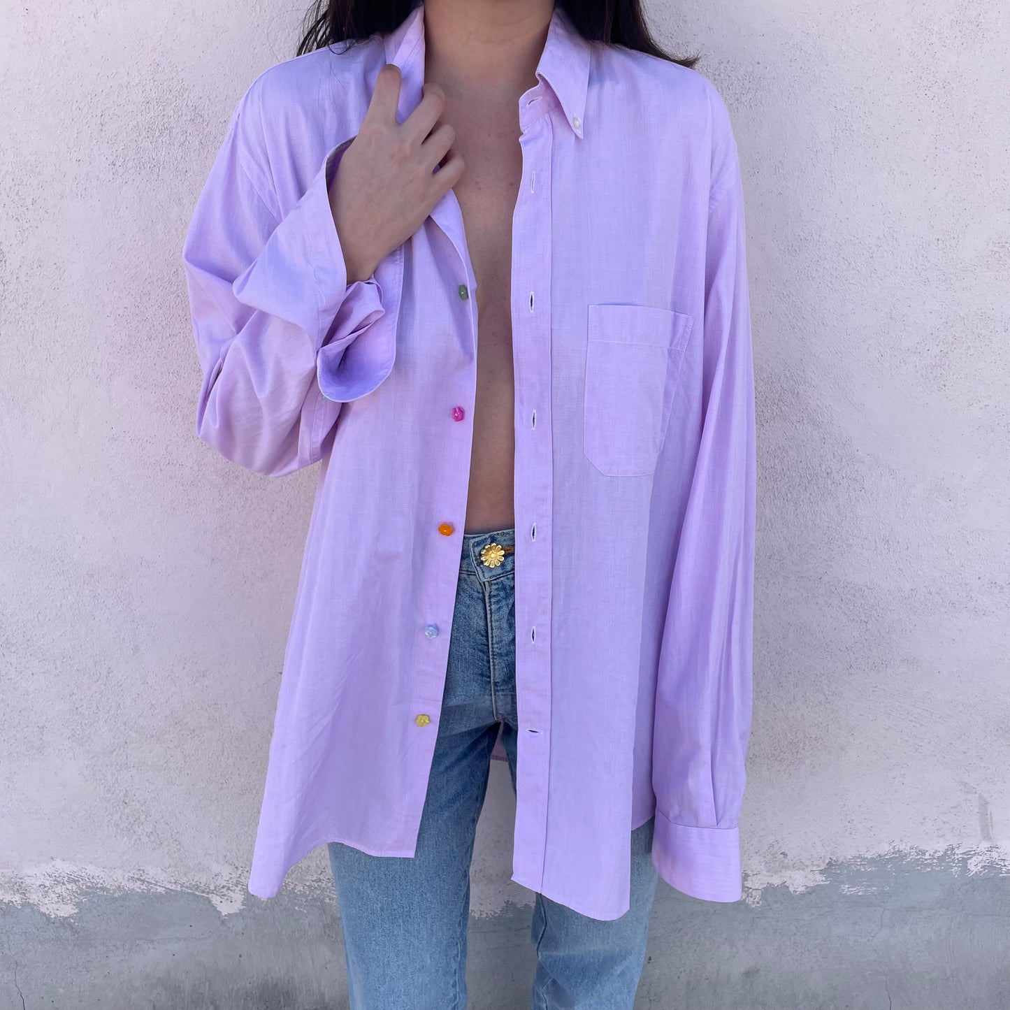 Camicia rosa fiorellini