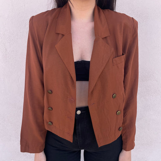 Blazer cropped ruggine