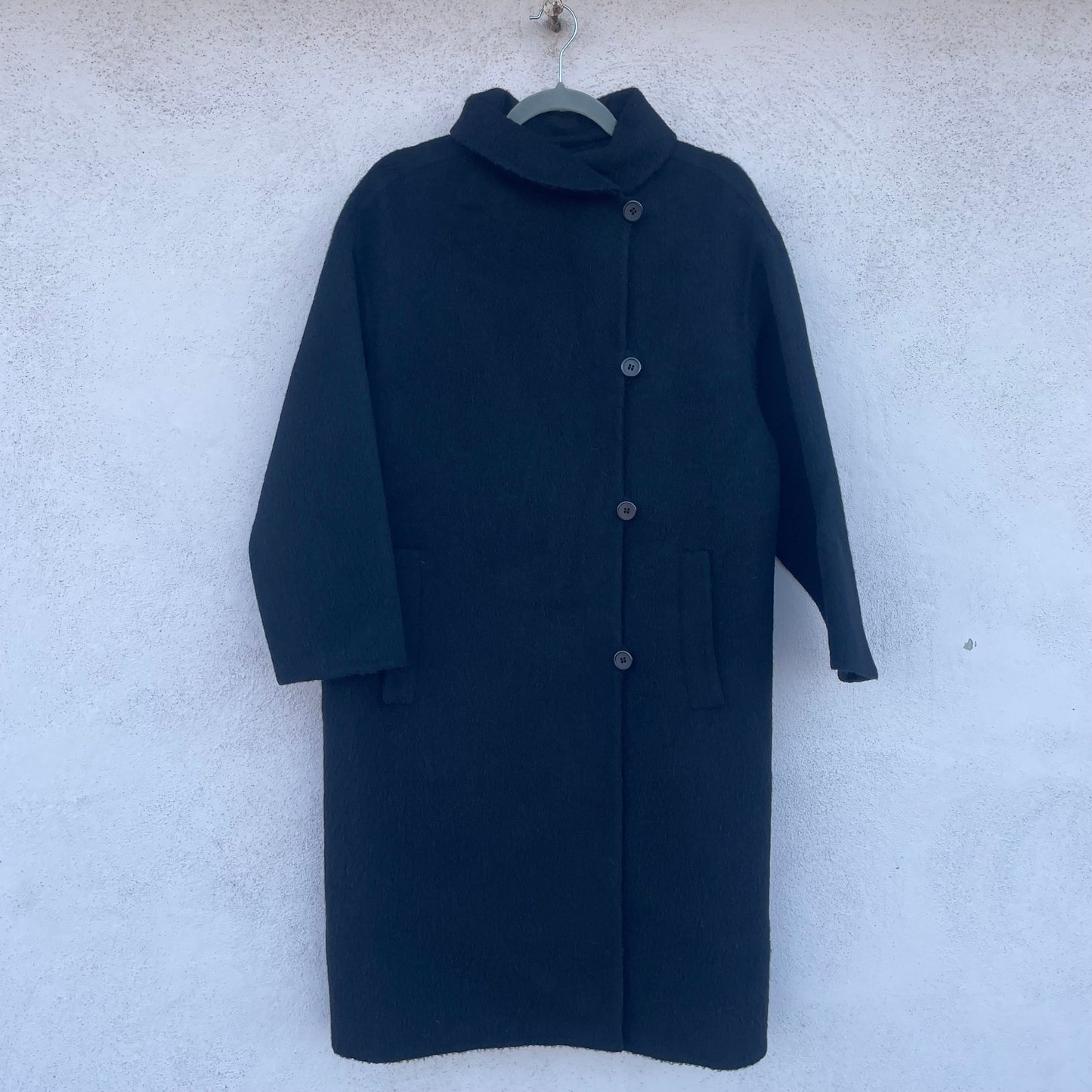 Cappotto alpaca nero