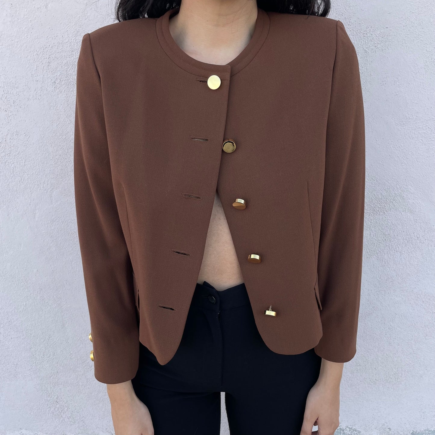 Blazer cropped caramello Genny