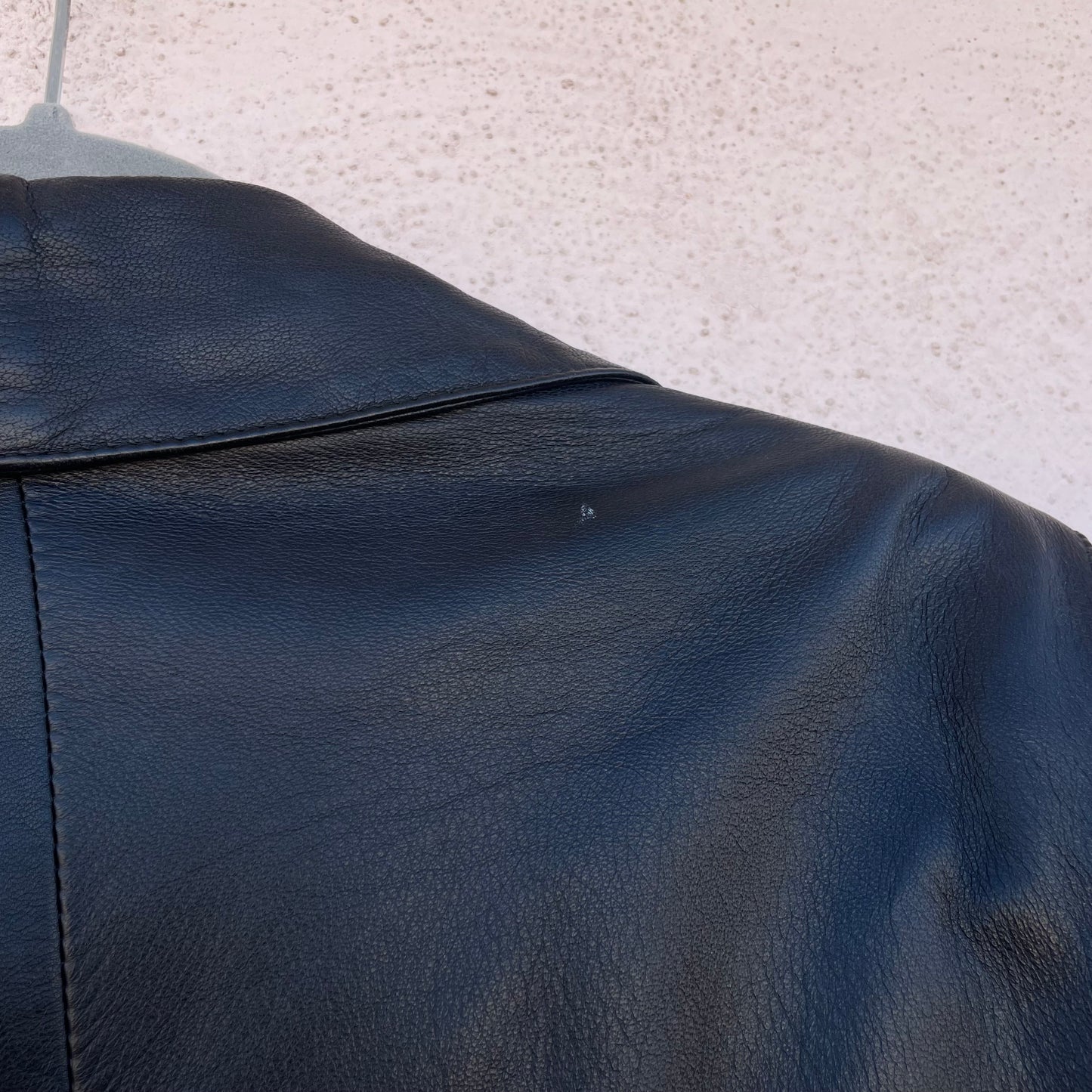 Cappotto in pelle trapuntato